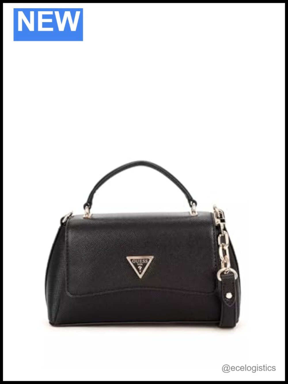 GUESS Eco Gloriana 2-Compartment Top Handle Satchel Bag with Flap,
